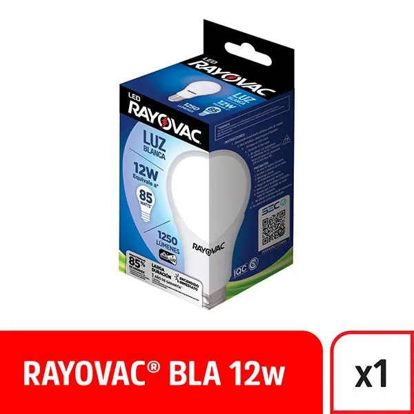 RAYOVAC LAMPARA LED 12W BLANCA