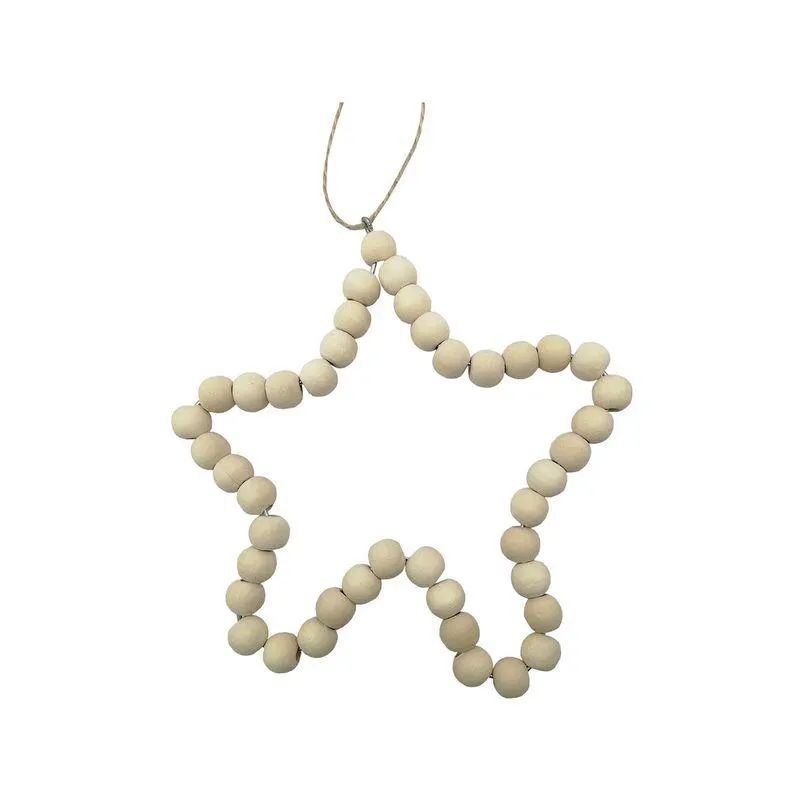 Colgante Estrella Perlas Cotidiana beige 14x1.2x14 cm