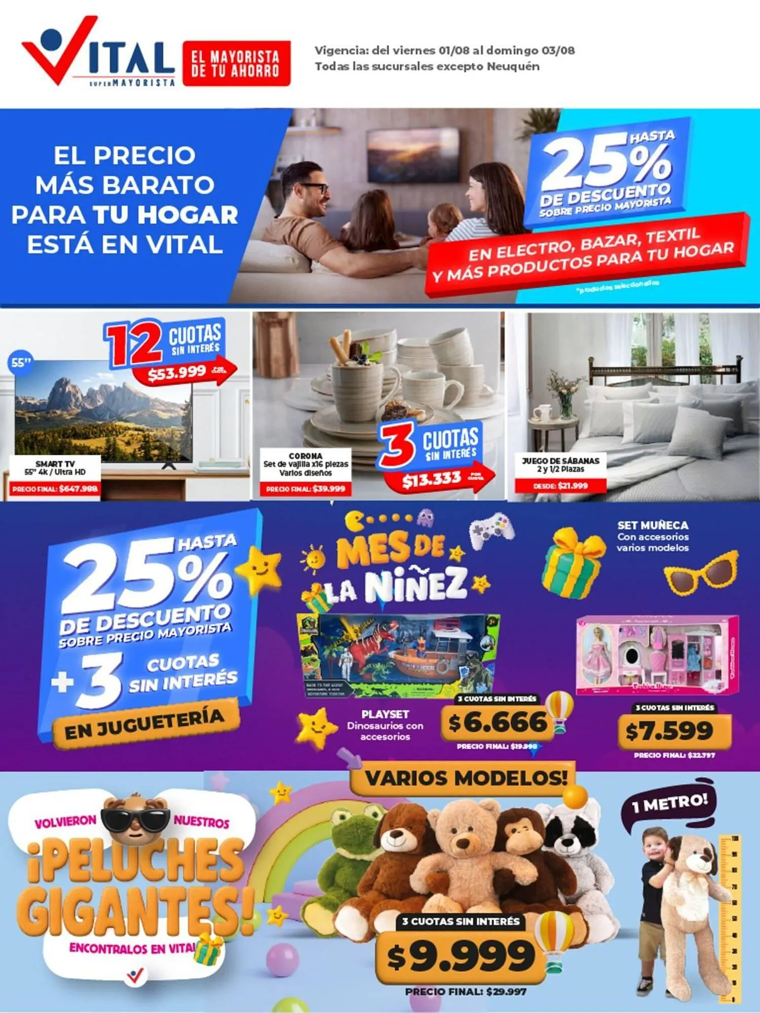 Ofertas de Catálogo Supermayorista Vital 1 de agosto al 3 de agosto 2025 - Página 1 del catálogo