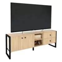 Rack de TV Ack Steel 65" roble nebraska natural