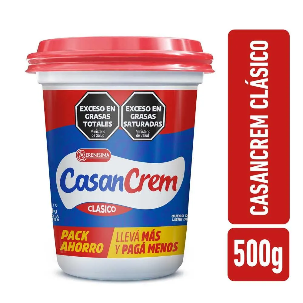 Queso Crema Clásico 500 Gr Casancrem