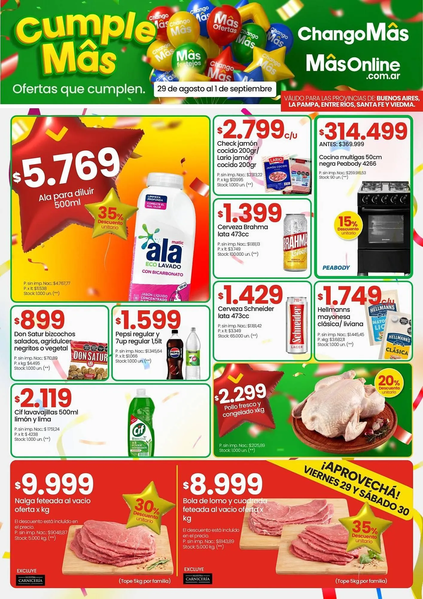 Ofertas de Catálogo Changomas 29 de agosto al 1 de septiembre 2025 - Página 1 del catálogo