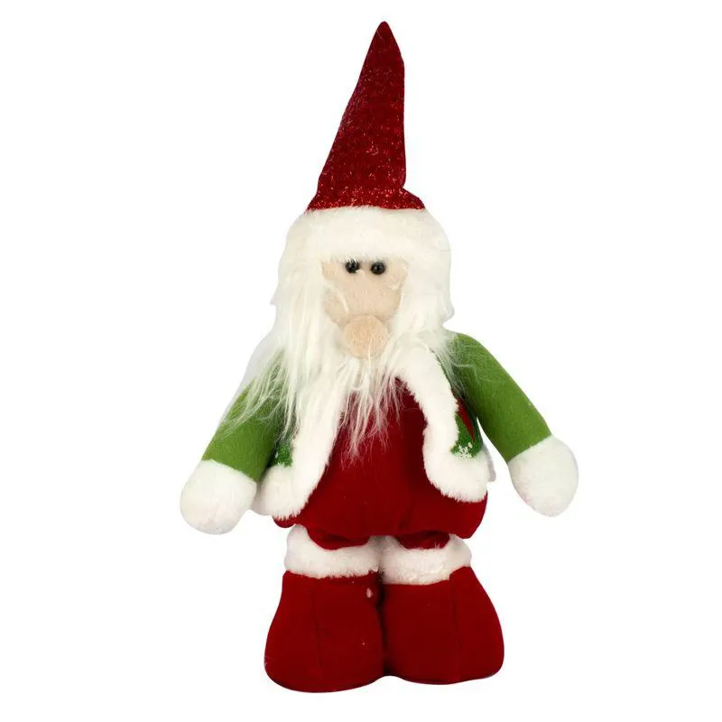 Adorno Navideño Santa saco verde liso 50cm