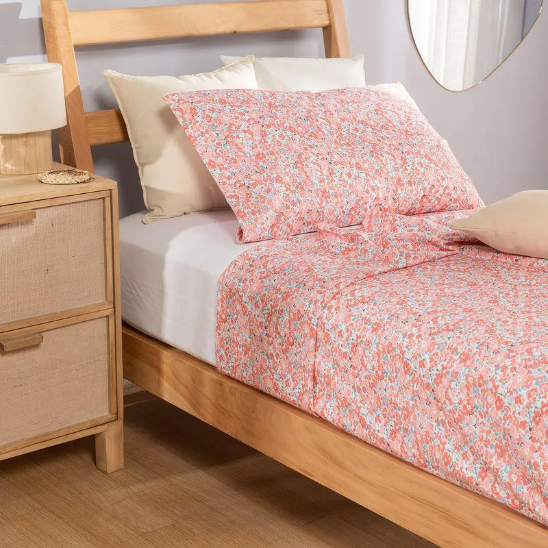 Juego de Sábanas 1 Plaza Flores