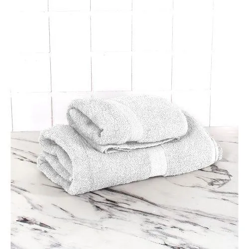 Juego de Toalla y Toallón de Algodón Franco Valente 400 Gr Blanco