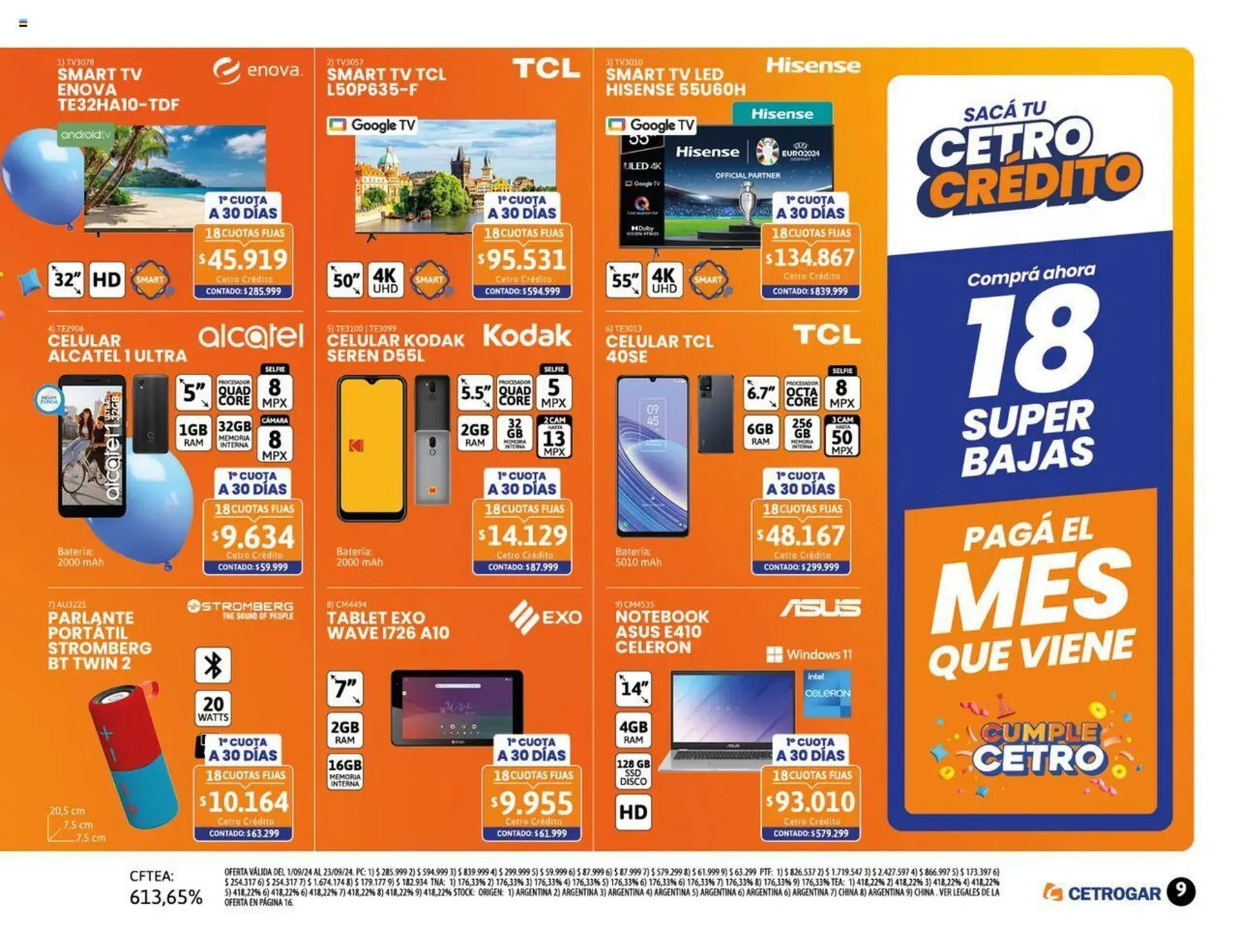 Ofertas de Catálogo Cetrogar 1 de septiembre al 30 de septiembre 2024 - Página 9 del catálogo