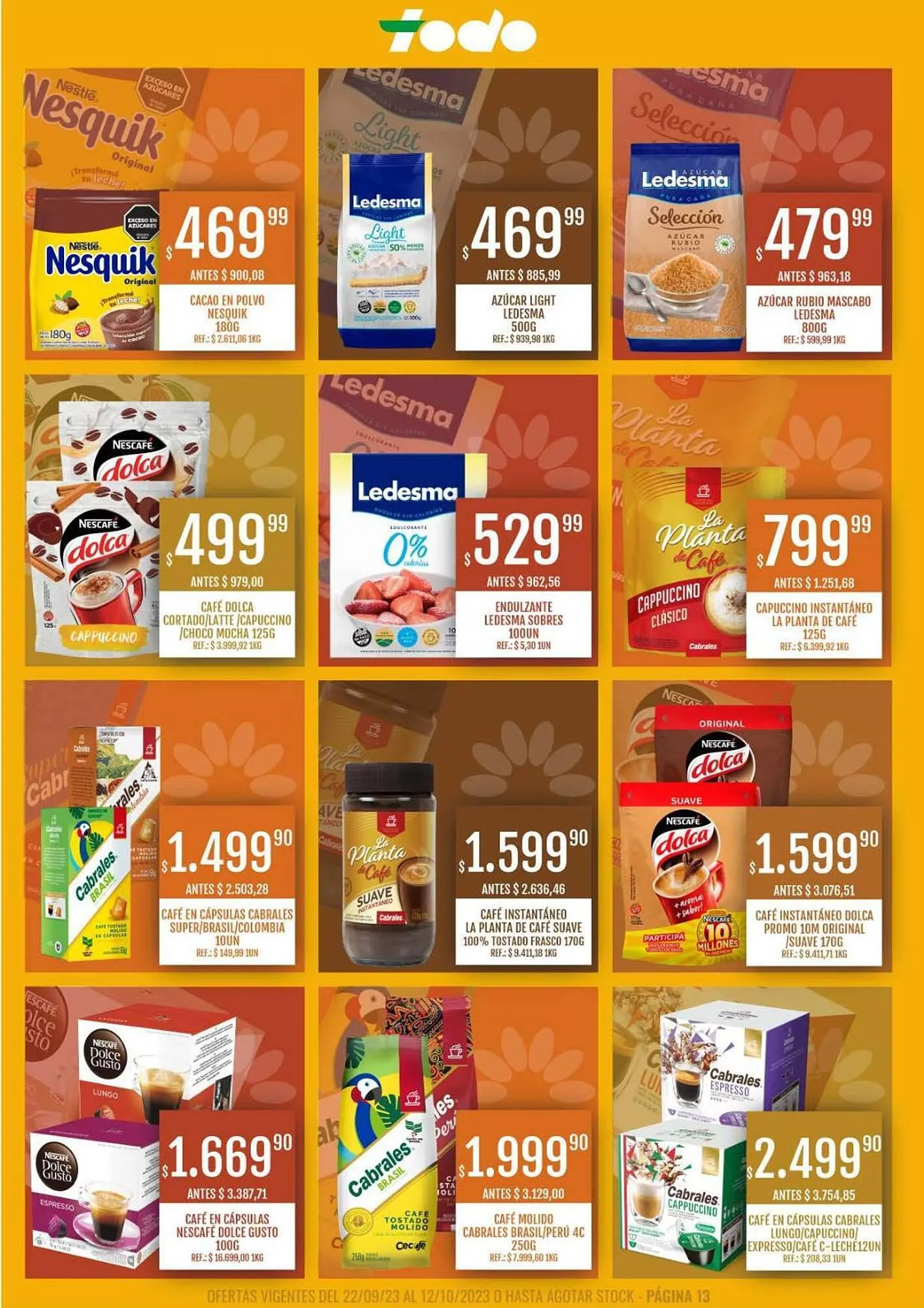 Ofertas de Catálogo Supermercados Todo 22 de septiembre al 12 de octubre 2023 - Página 13 del catálogo