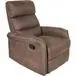 Sillón individual reclinable Portofino de microfibra beige
