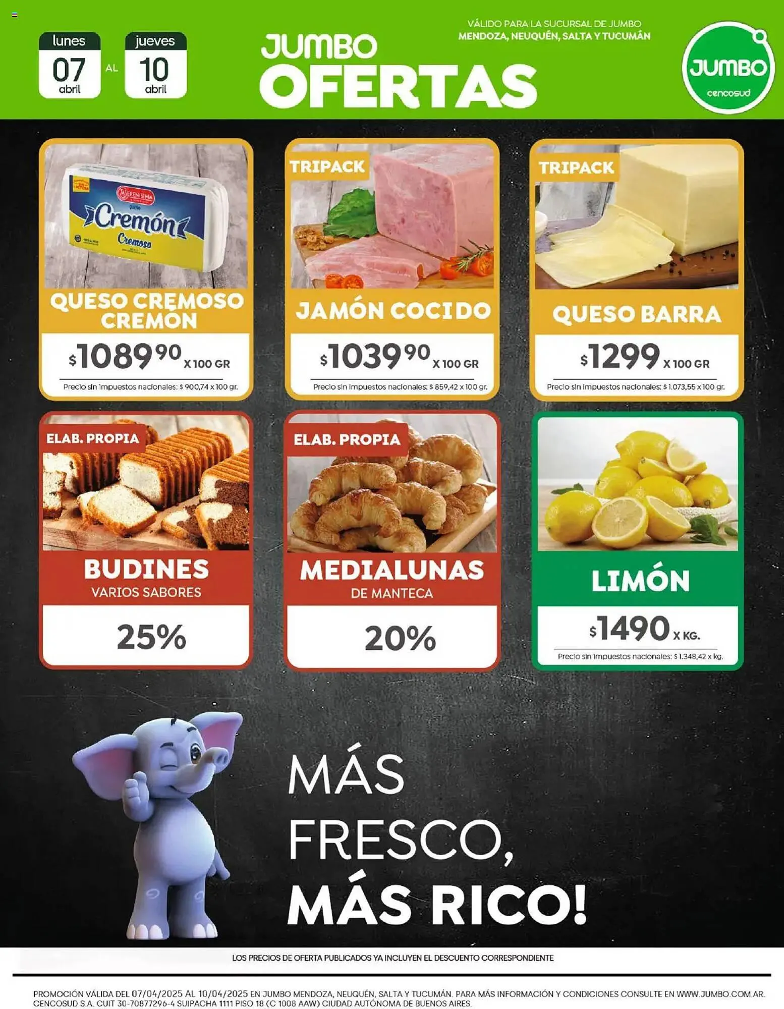 Ofertas de Catálogo Jumbo 7 de abril al 10 de abril 2025 - Página 1 del catálogo