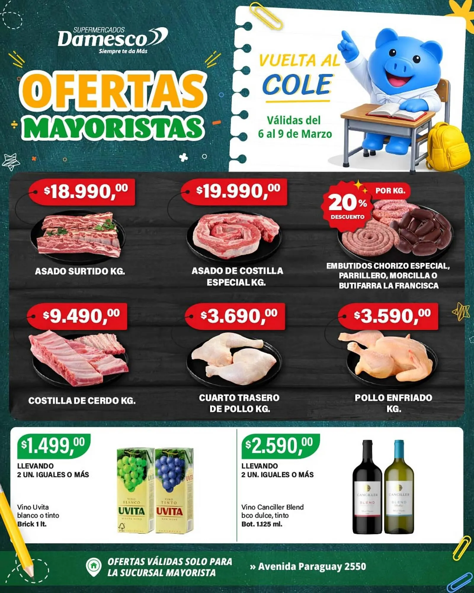 Ofertas de Catálogo Supermercados Damesco 6 de marzo al 9 de marzo 2026 - Página 1 del catálogo