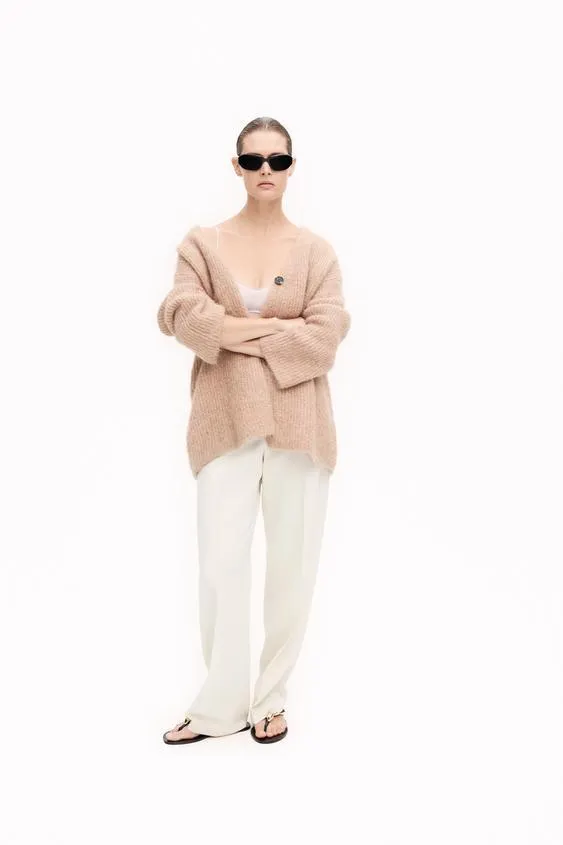 CHAQUETA PUNTO CON ALPACA