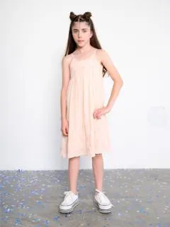 VESTIDO BAMBULA BORDADO ROSA CLARO 2x1