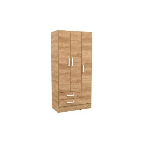 Placard 3 puertas melamina Dakar Nebraska natural Mosconi