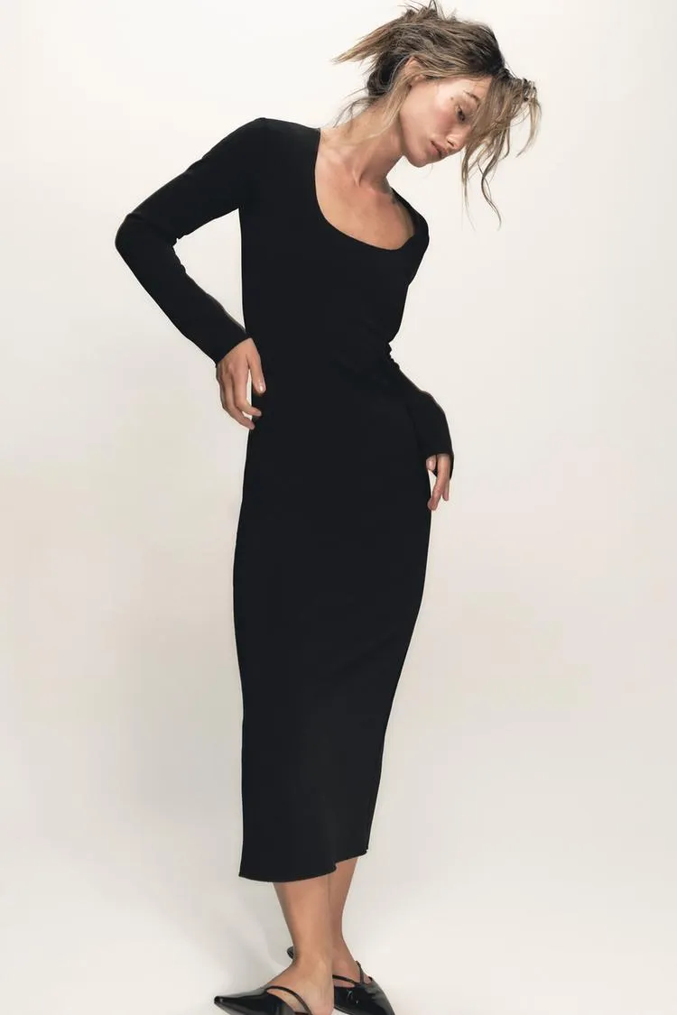 VESTIDO LARGO STRETCH CONTOURING