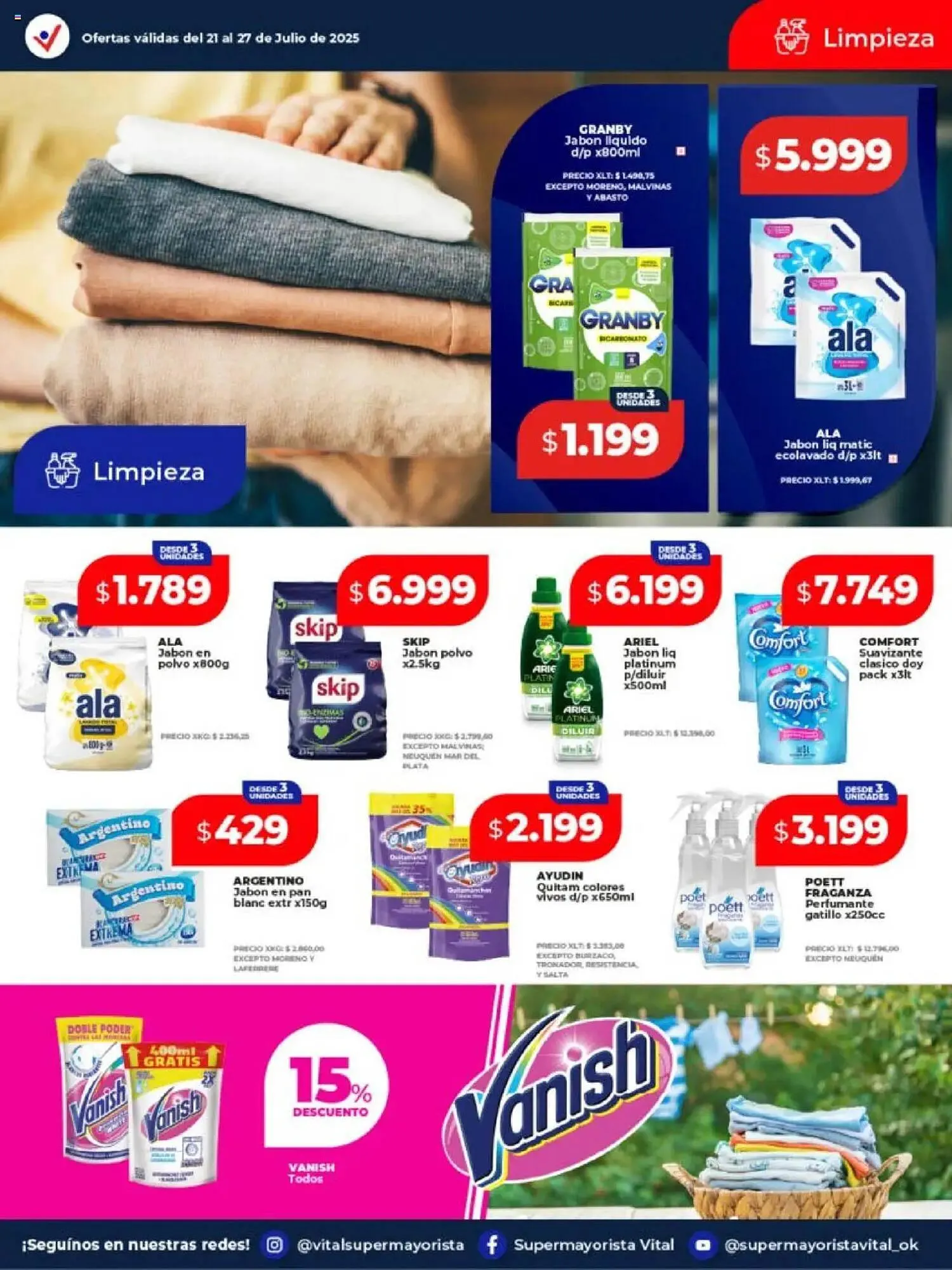 Ofertas de Catálogo Supermayorista Vital 21 de julio al 28 de julio 2025 - Página 7 del catálogo