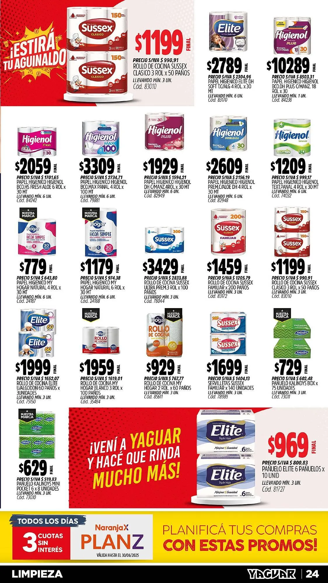 Ofertas de Catálogo Supermercados Yaguar 23 de junio al 30 de junio 2025 - Página 24 del catálogo