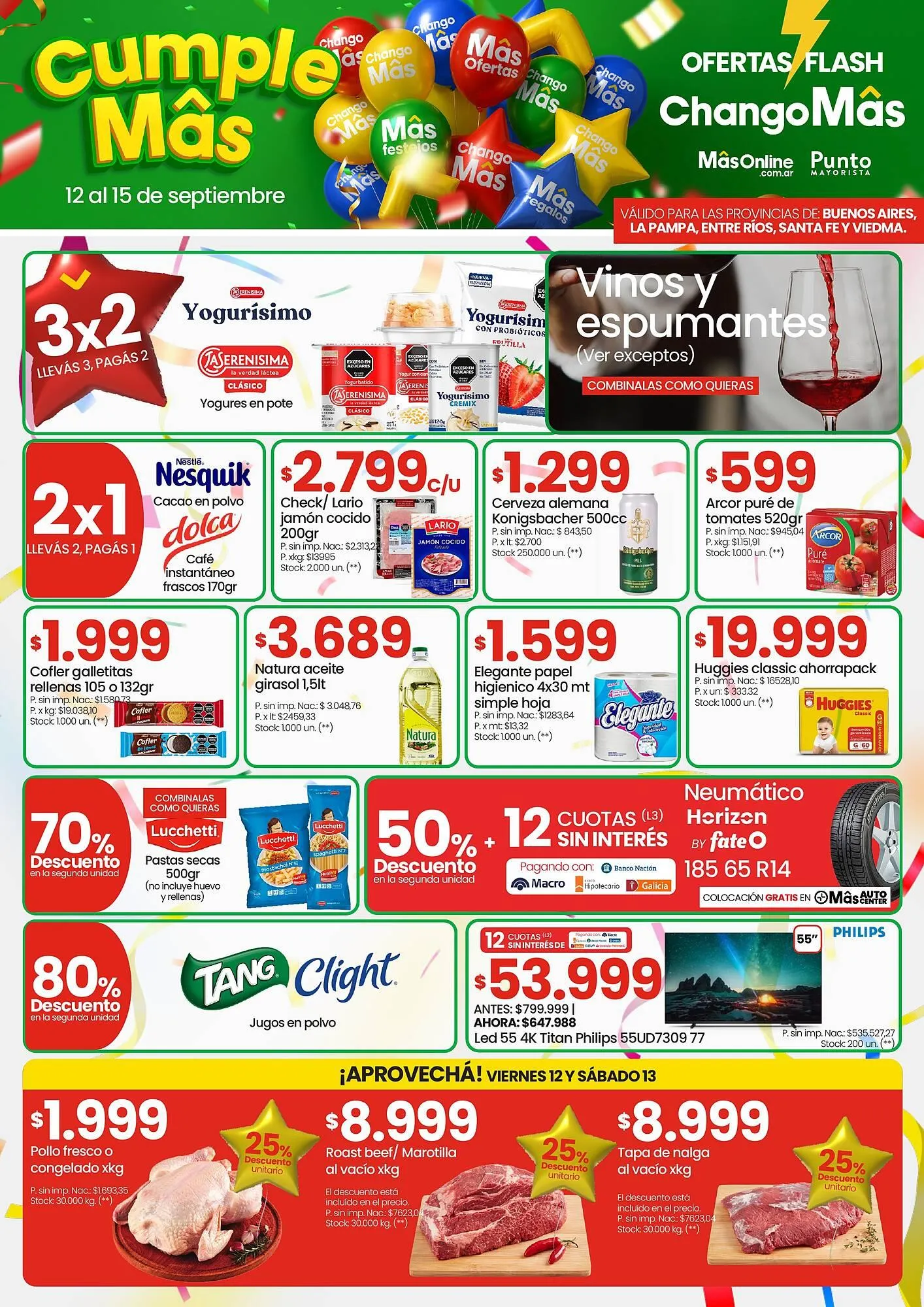 Ofertas de Catálogo Changomas 12 de septiembre al 15 de septiembre 2025 - Página 1 del catálogo