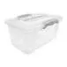 Caja organizadora transparente de plástico con tapa 6.5 l 22.3 x 15 x 32.7 cm
