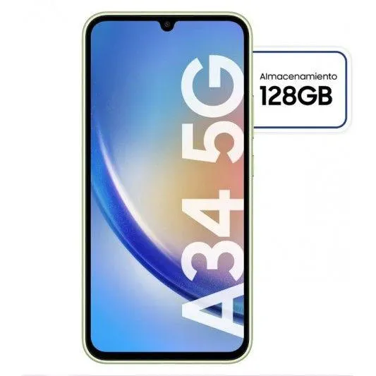 SAMSUNG CELULAR LIBRE SM-A346MLG A34 5G 128GB AWESOME LIME