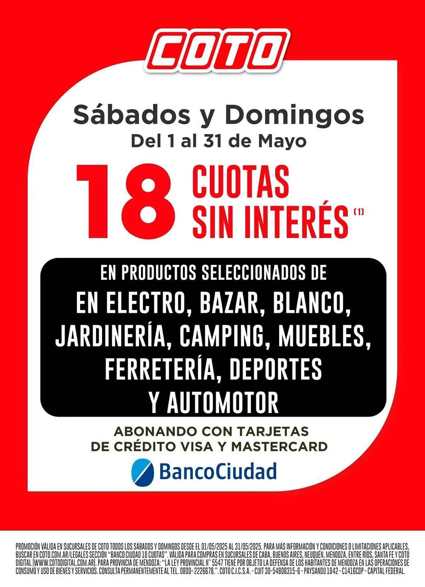 Ofertas de Catálogo Coto 10 de mayo al 31 de mayo 2025 - Página 1 del catálogo