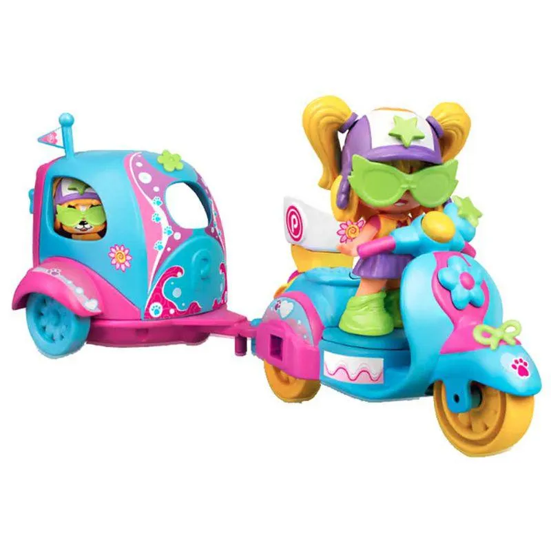 Pinypon Moto con carrito para llevar a la mascota