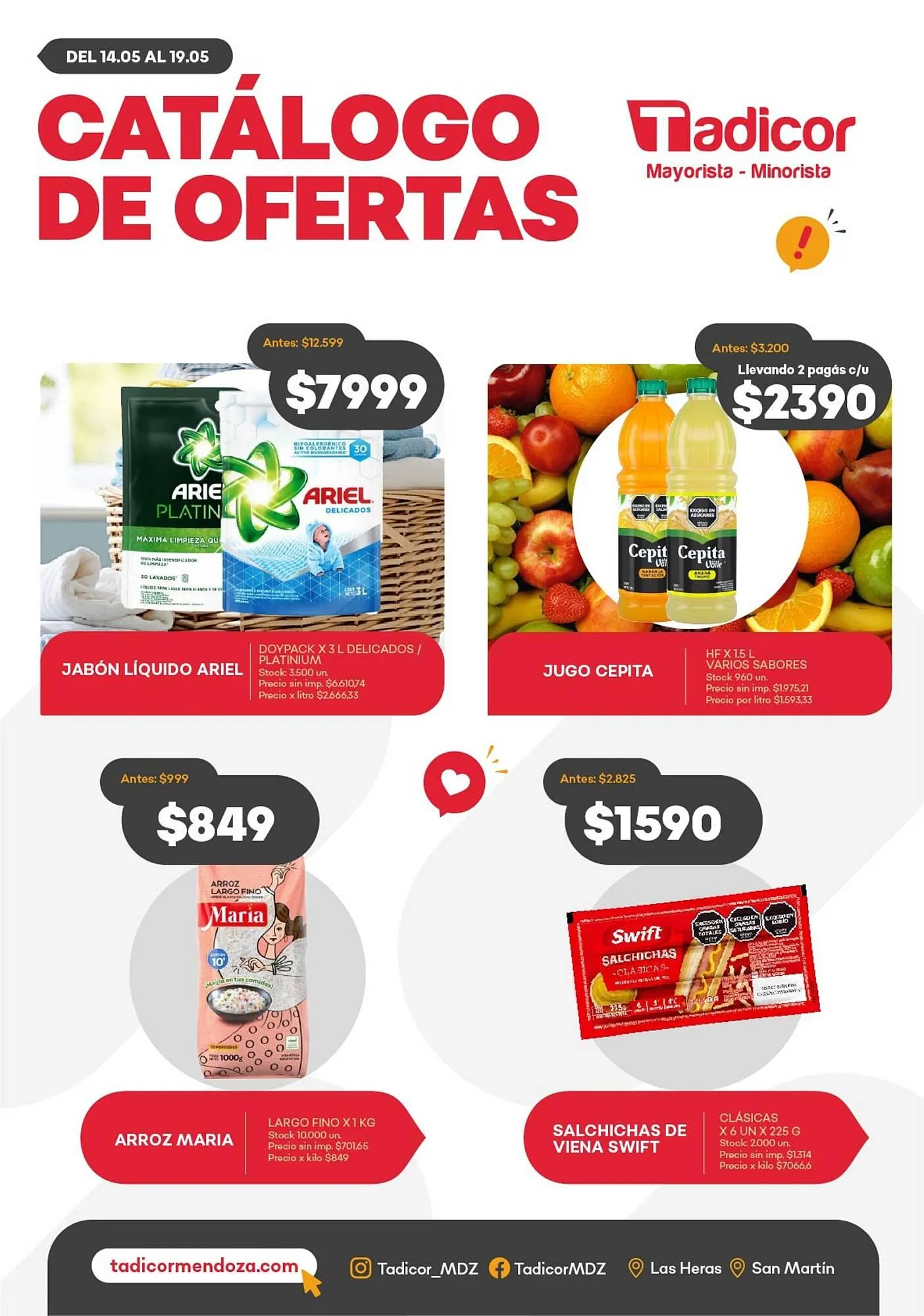 Ofertas de Catálogo Supermercados Tadicor 12 de mayo al 19 de mayo 2026 - Página 1 del catálogo