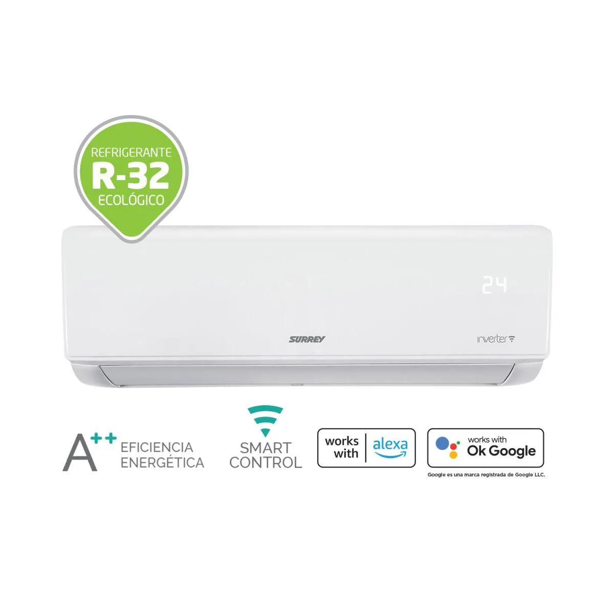 Aire Acondicionado Surrey Split 3680W Frio/Calor Inverter 553NIQ12KN81F