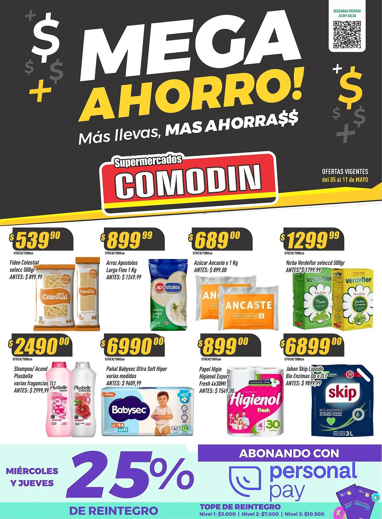 Ofertas de Catálogo Supermercados Comodin 5 de mayo al 11 de mayo 2025 - Página 1 del catálogo