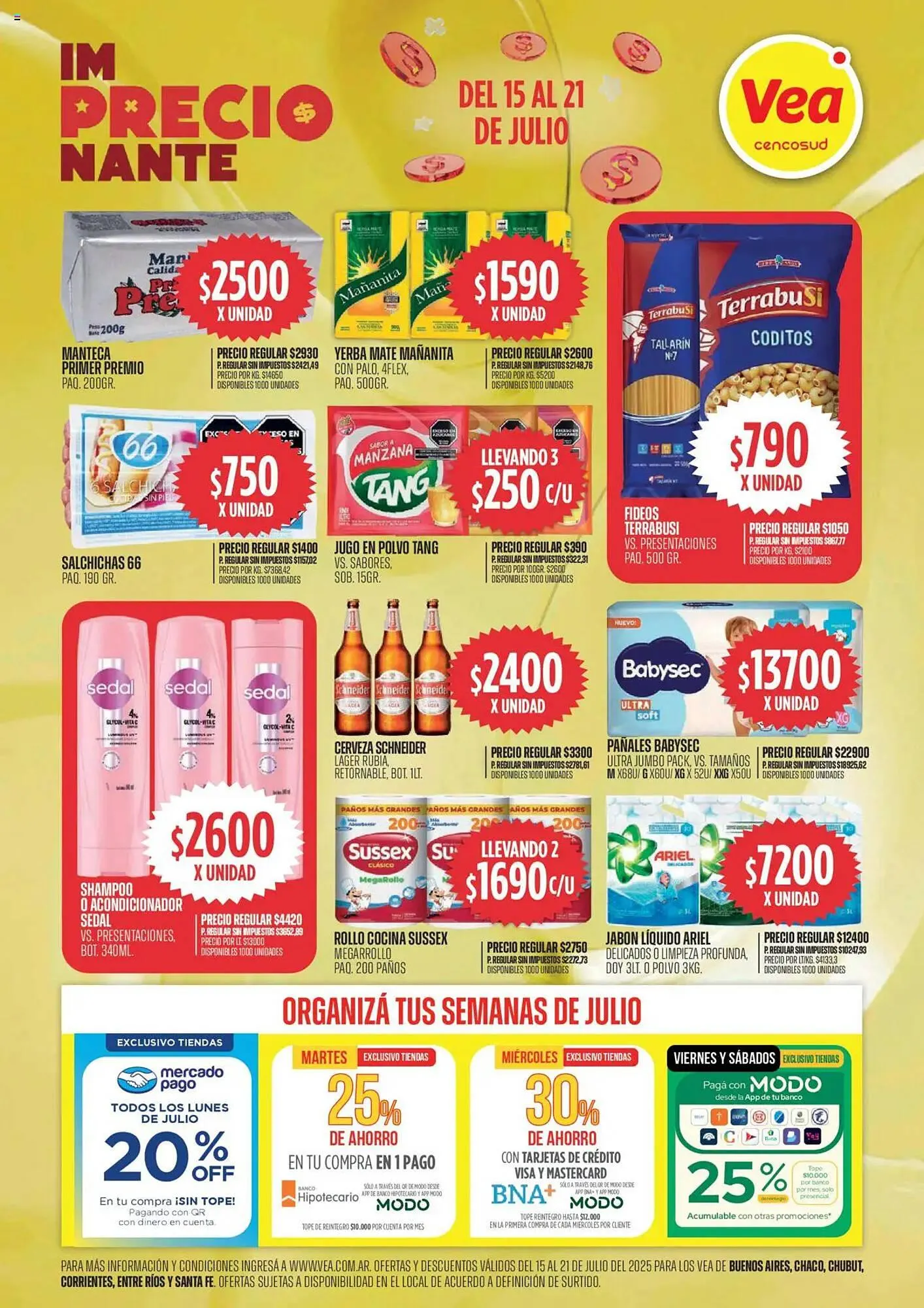 Ofertas de Catálogo Supermercados Vea 15 de julio al 21 de julio 2025 - Página 1 del catálogo