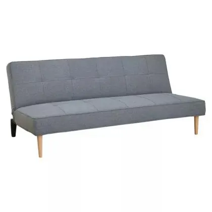 Futón Santi 2 cuerpos 2 plazas de tela gris