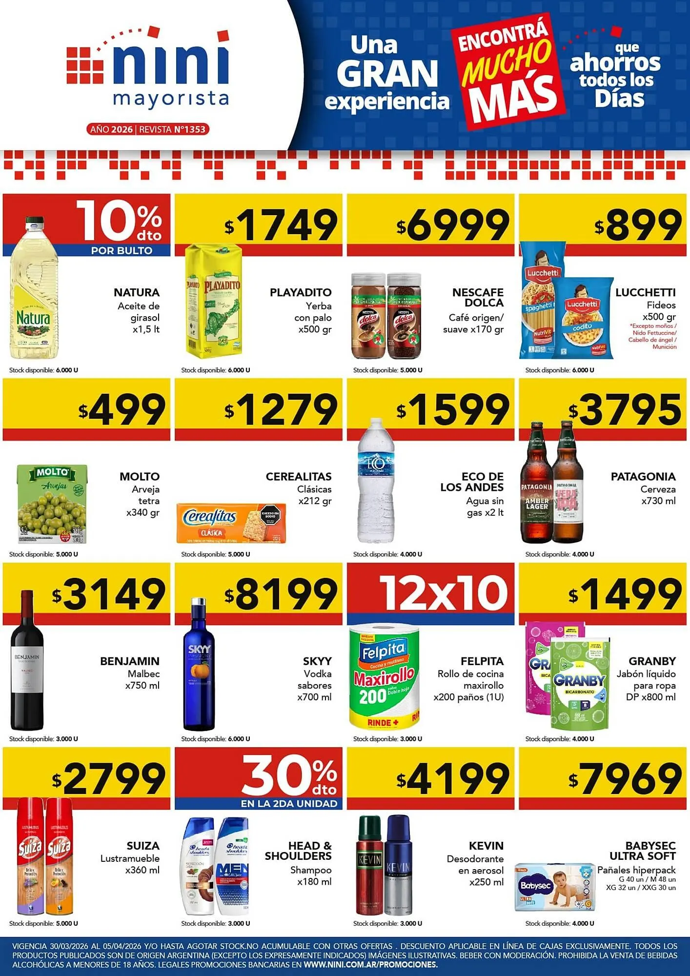 Ofertas de Catálogo Nini Mayorista 30 de marzo al 5 de abril 2026 - Página 1 del catálogo