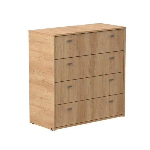 Cómoda Nature 4 cajones melamina Nebraska natural Mosconi