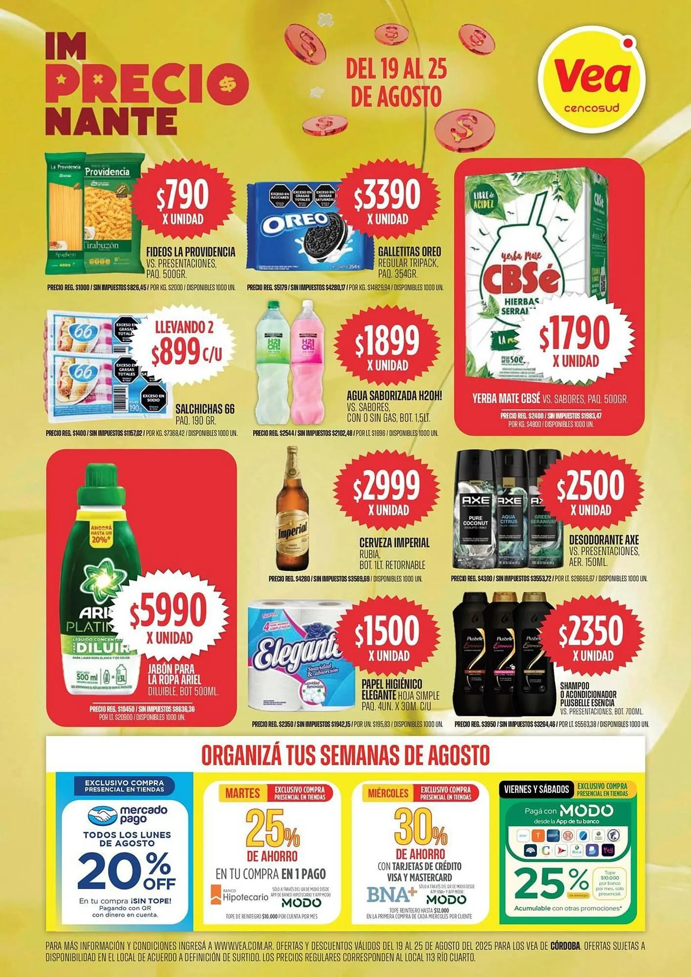 Ofertas de Catálogo Supermercados Vea 19 de agosto al 25 de agosto 2025 - Página 1 del catálogo