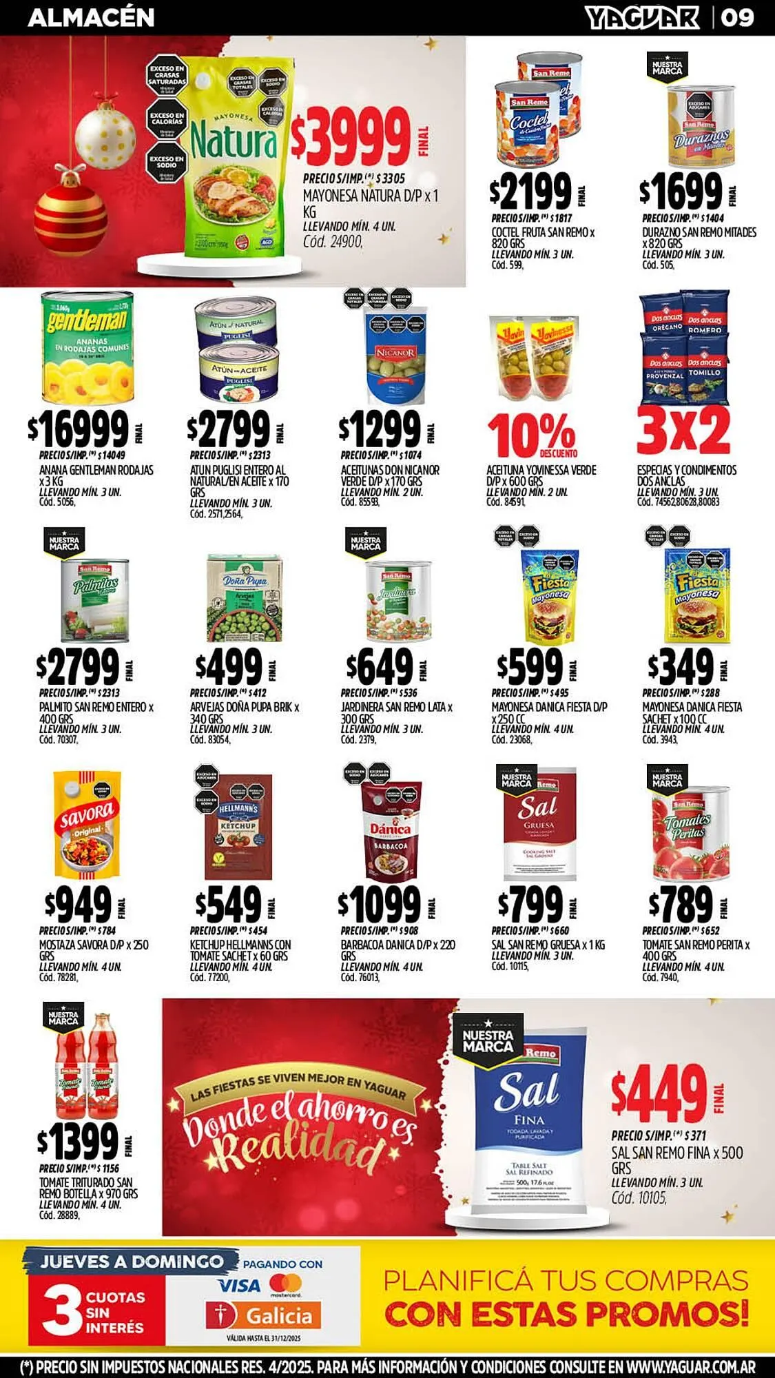 Ofertas de Catálogo Supermercados Yaguar 31 de diciembre al 4 de enero 2026 - Página 10 del catálogo