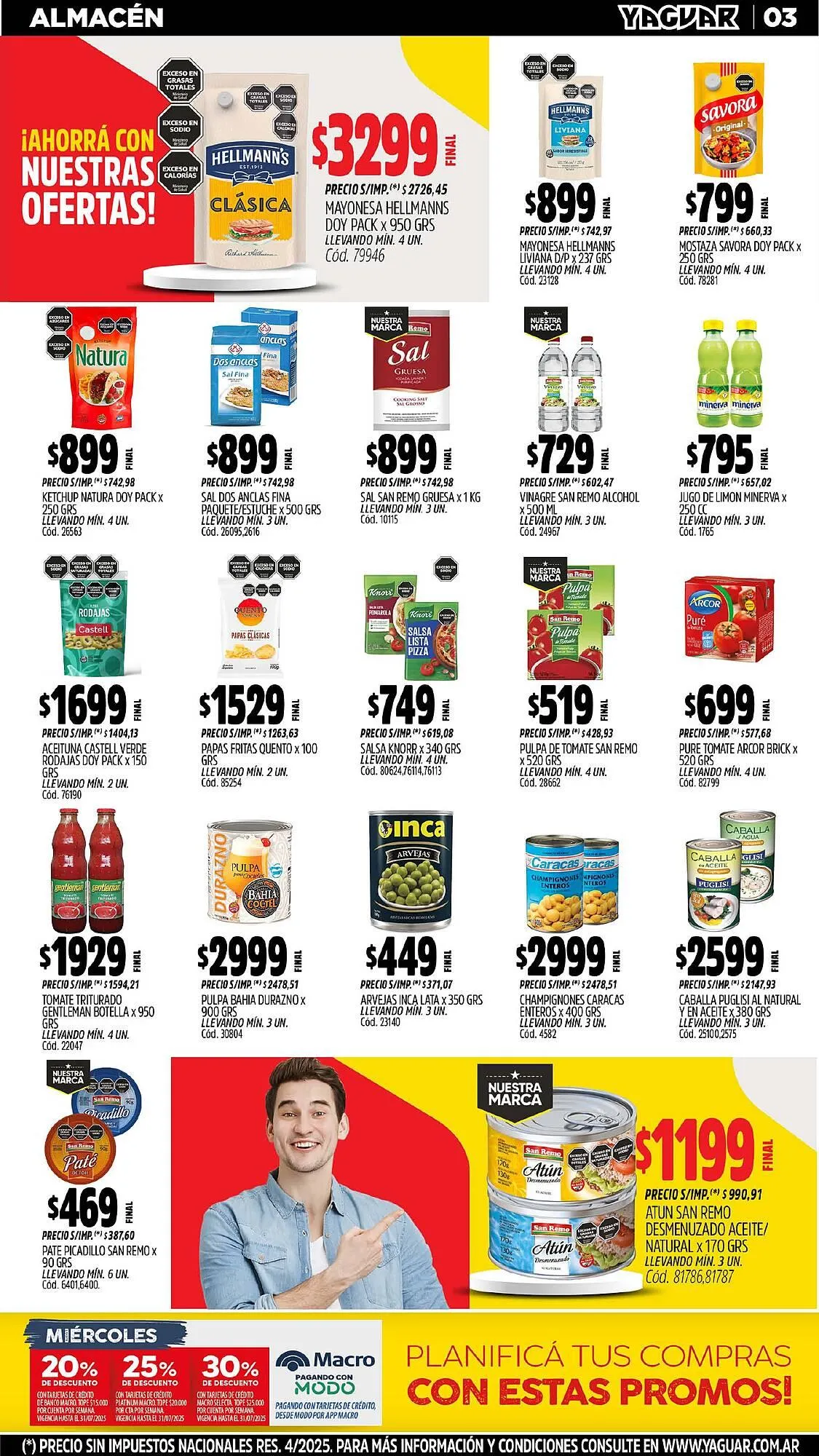 Ofertas de Catálogo Supermercados Yaguar 28 de julio al 4 de agosto 2025 - Página 3 del catálogo