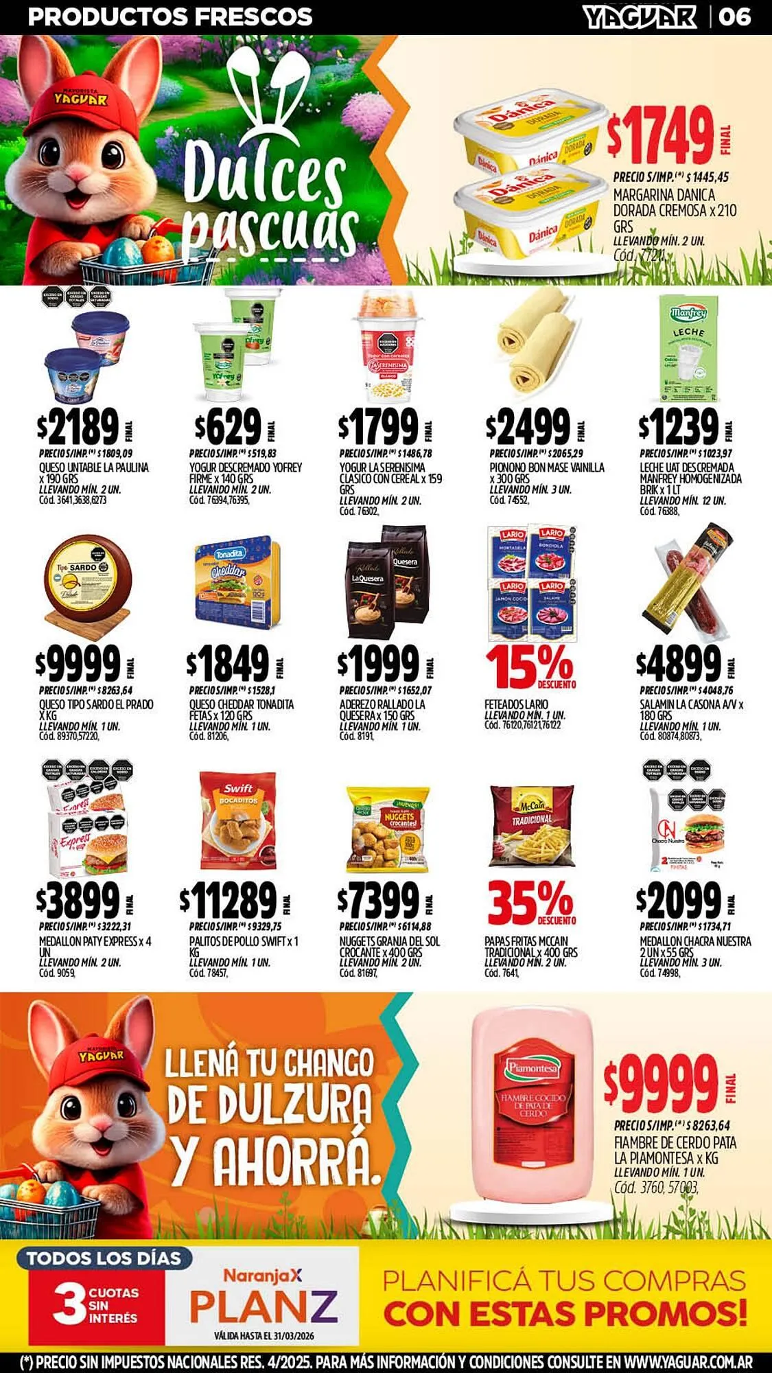 Ofertas de Catálogo Supermercados Yaguar 16 de marzo al 30 de marzo 2026 - Página 6 del catálogo