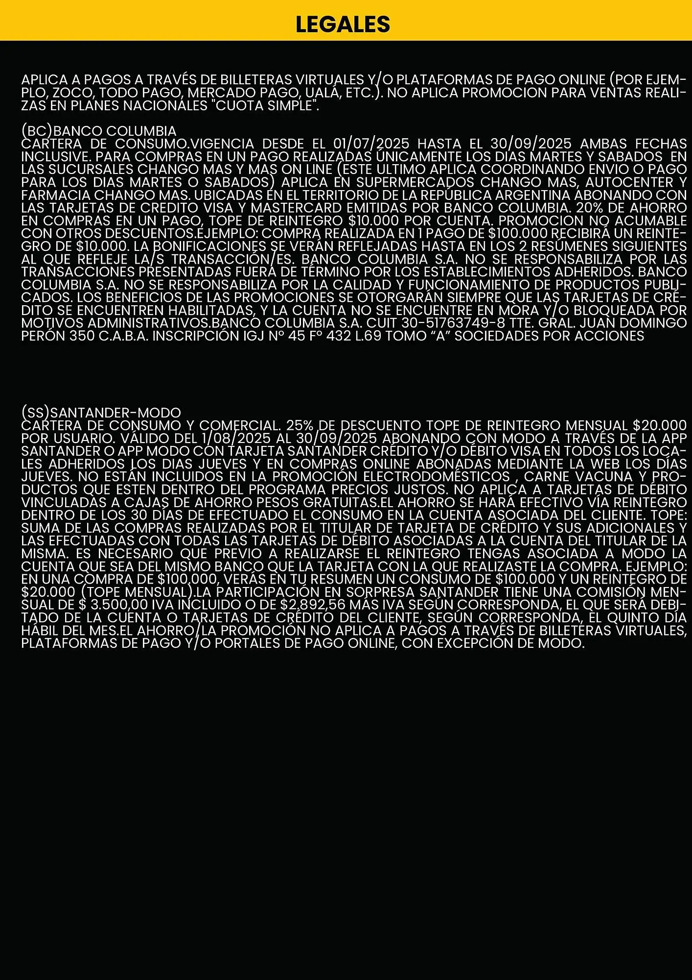Ofertas de catálogo Changomas 1 de septiembre al 30 de septiembre 2025 - Página 15 del catálogo