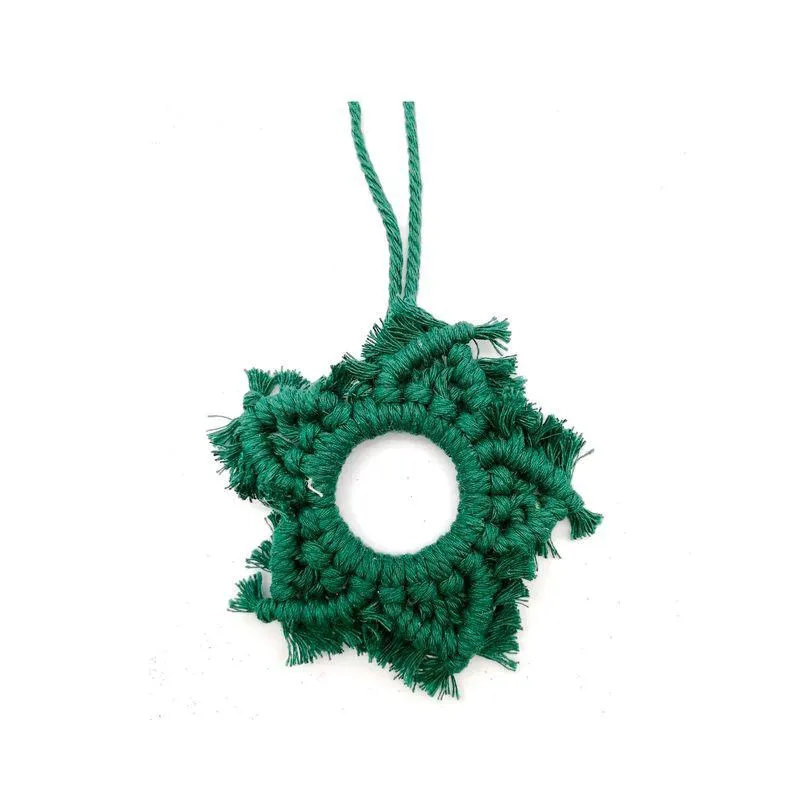 Colgante para árbol Estrella Cotidiana verde 12x12 cm