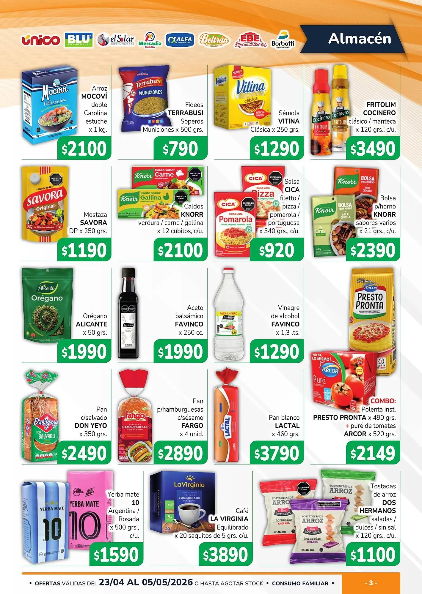 Ofertas de Catálogo Unico Supermercados 24 de abril al 5 de mayo 2026 - Página 3 del catálogo