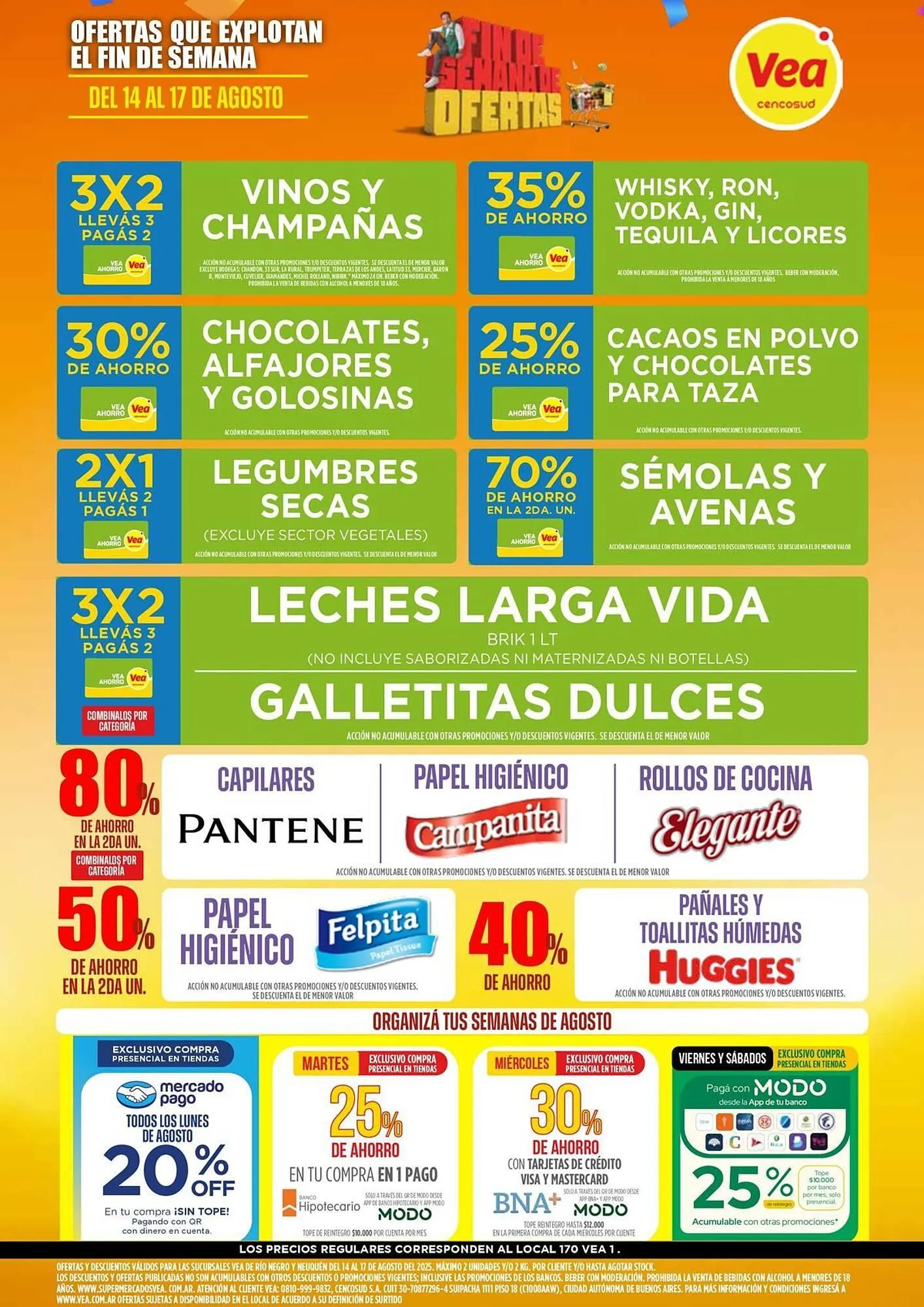 Ofertas de Catálogo Supermercados Vea 14 de agosto al 17 de agosto 2025 - Página 1 del catálogo