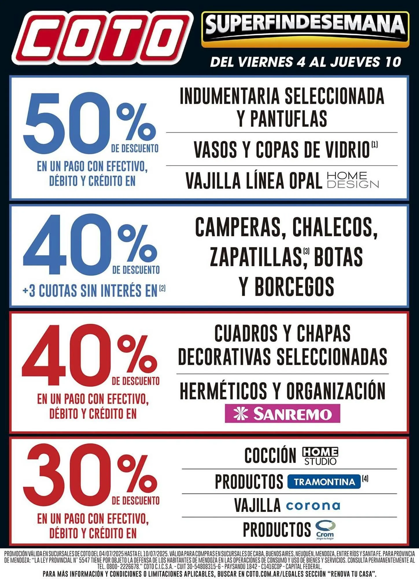 Ofertas de Catálogo Coto 4 de julio al 10 de julio 2025 - Página 1 del catálogo