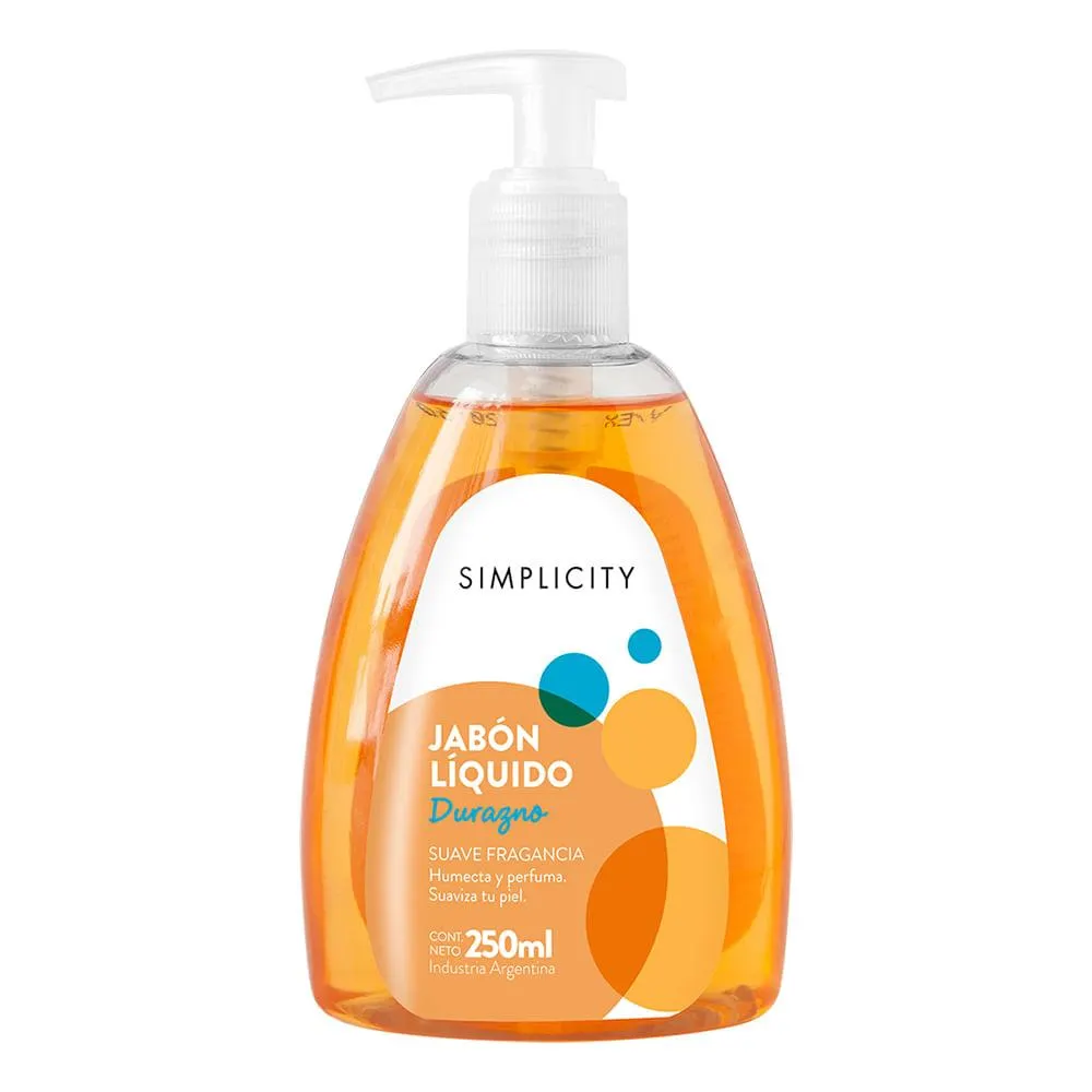 Jabón Líquido Simplicity Durazno x 250 ml