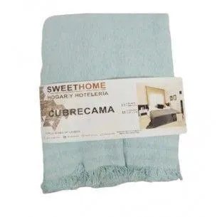 CAMAMEL CUBRECAMA 2 1/2 PZA RUSTICO 16012 SH CELESTE