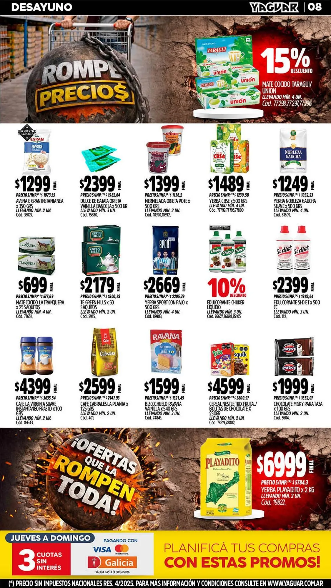 Ofertas de Catálogo Supermercados Yaguar 27 de abril al 3 de mayo 2026 - Página 8 del catálogo