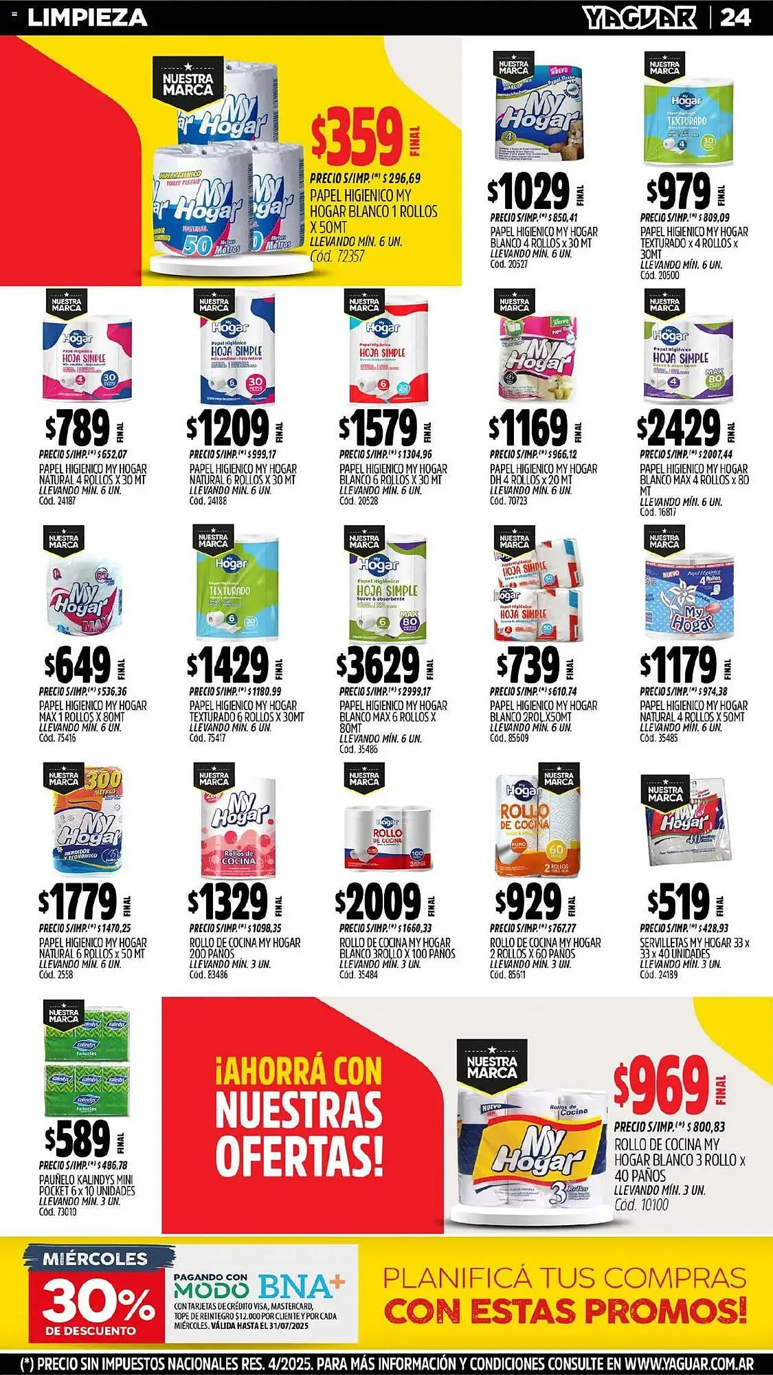 Ofertas de Catálogo Supermercados Yaguar 14 de julio al 20 de julio 2025 - Página 13 del catálogo