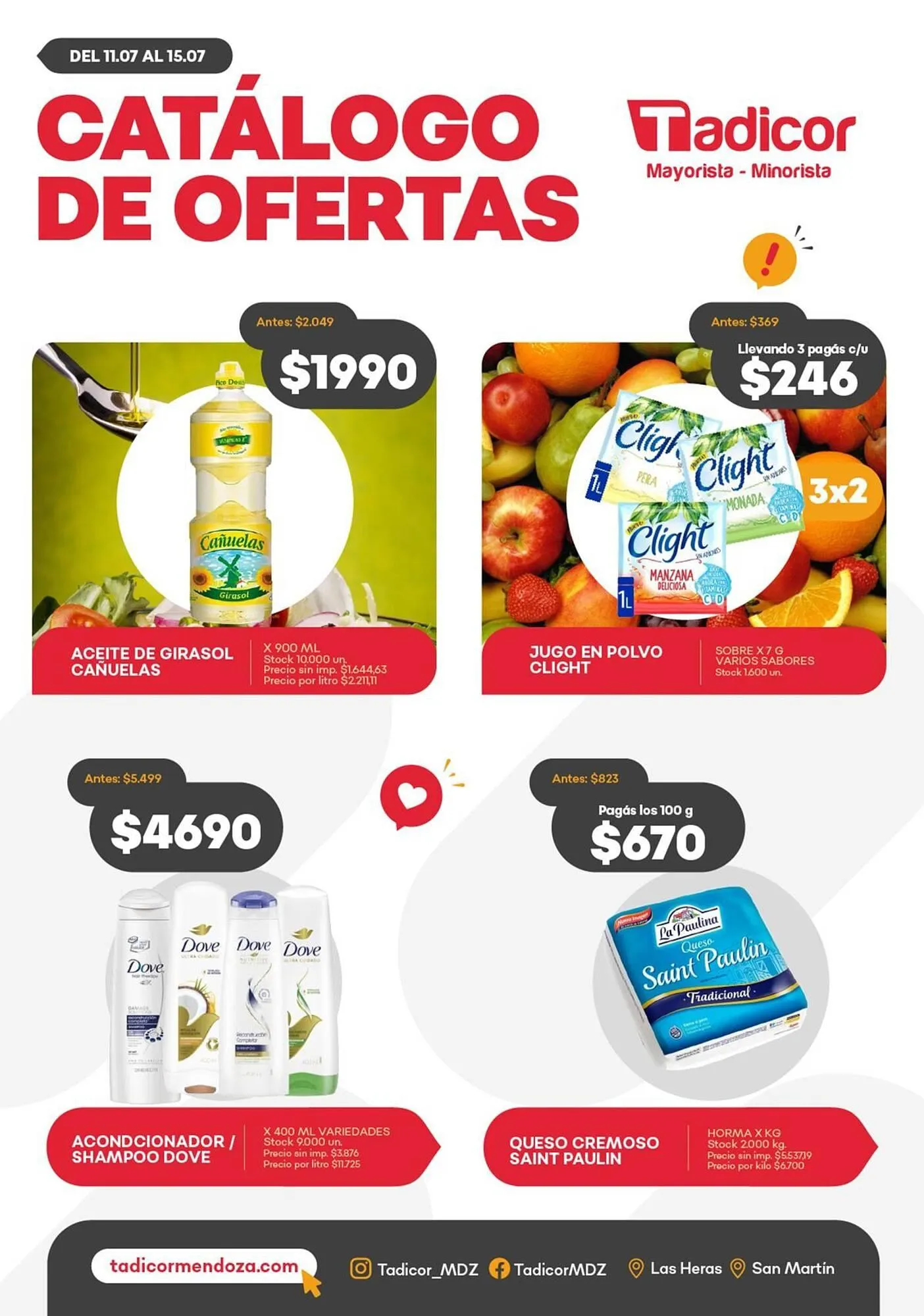 Ofertas de Catálogo Supermercados Tadicor 11 de julio al 15 de julio 2025 - Página 1 del catálogo