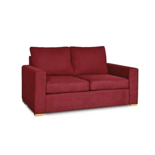 Sillón Cubik 2 cuerpos 1.50m en Pana antimanchas rojo Full Confort