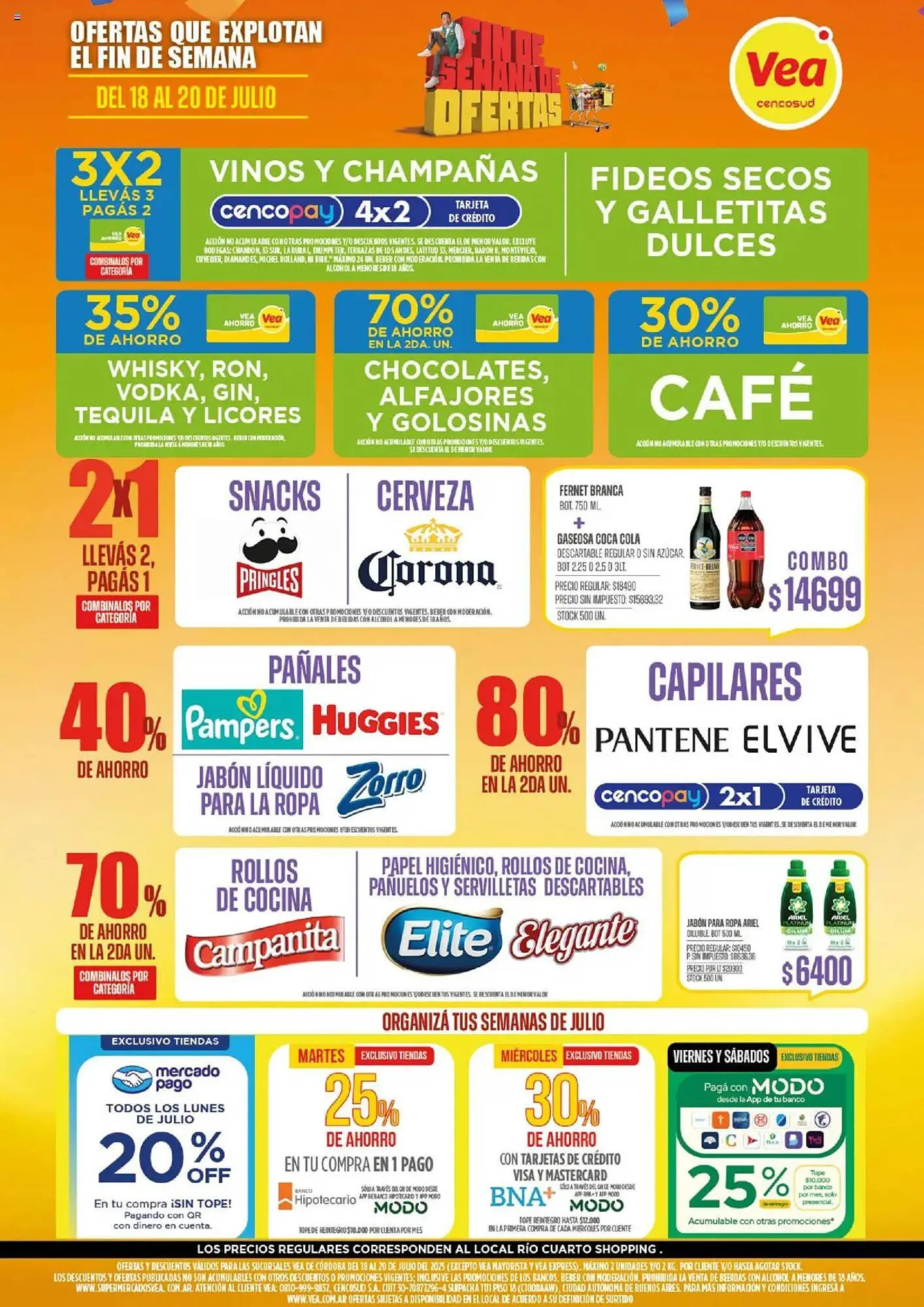 Ofertas de Catálogo Supermercados Vea 18 de julio al 21 de julio 2025 - Página 1 del catálogo