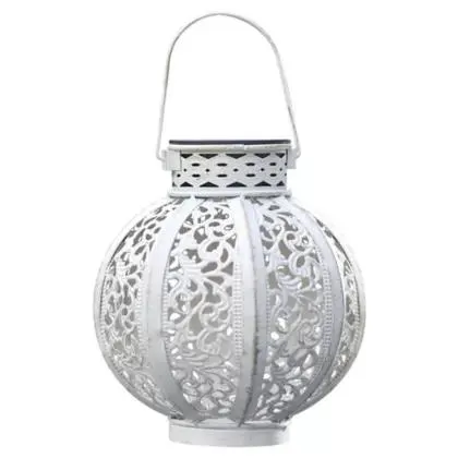 Farol solar Vintage blanco