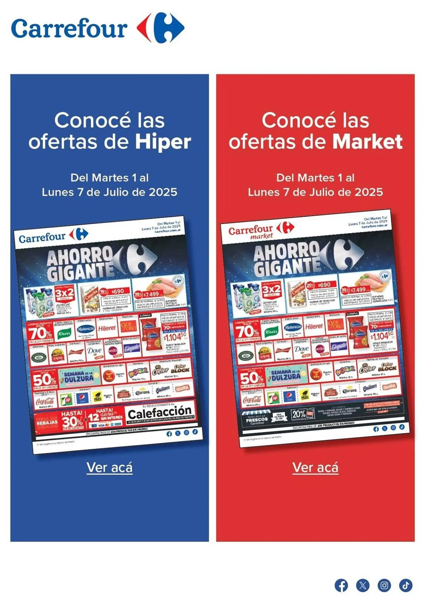 Ofertas de Catálogo Carrefour 1 de julio al 8 de julio 2025 - Página 1 del catálogo